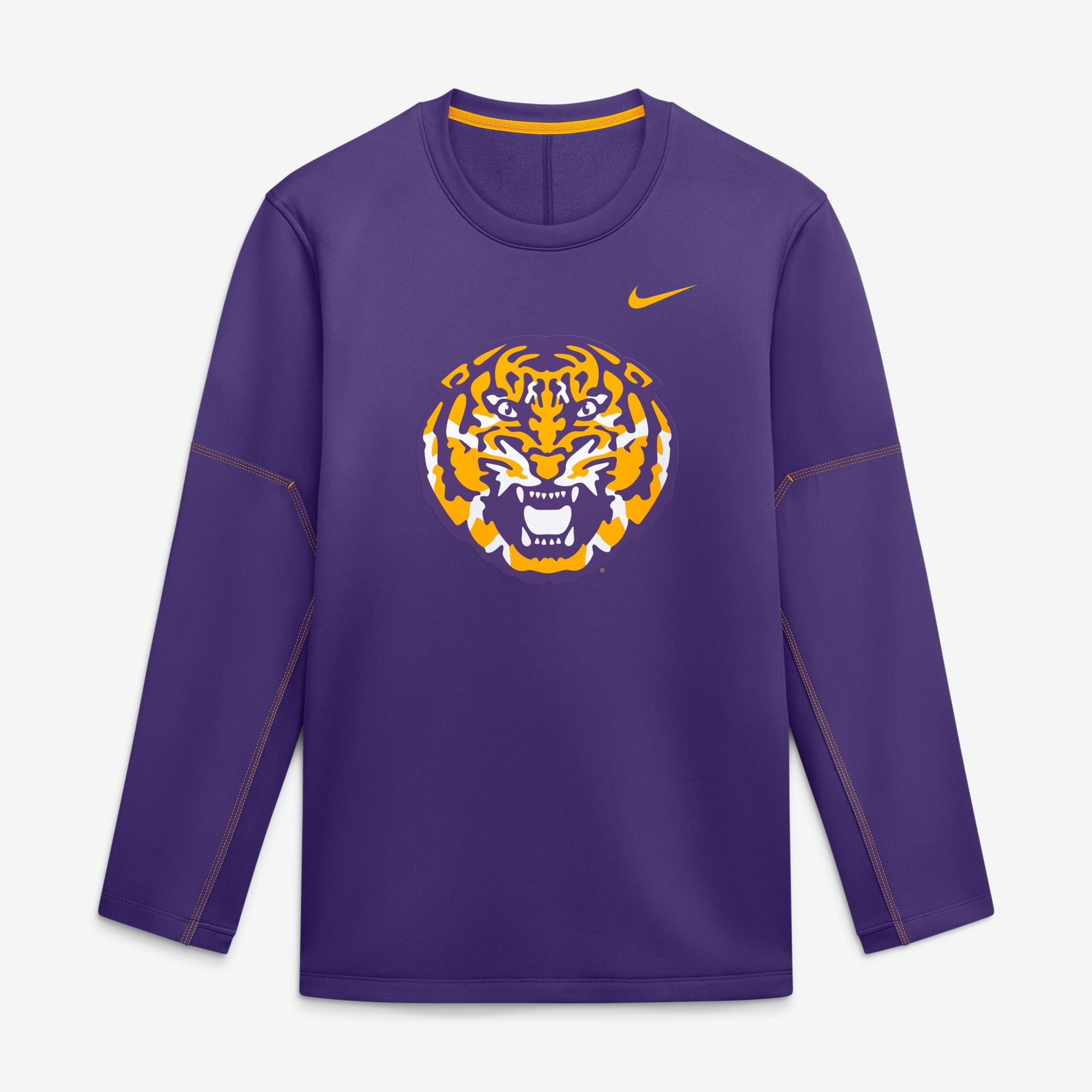 Men's Nike Purple LSU Tigers 2026 Sideline Coaches Therma-FIT Long Sleeve Top